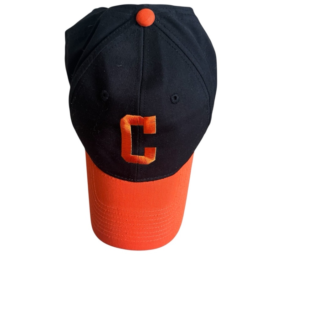 Kids Black and Orange Baseball Cap with Embroidered Letter “C”